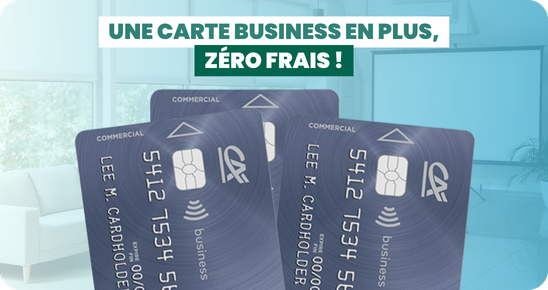 Une photo d'une carte bleue type Business pour les professionnels