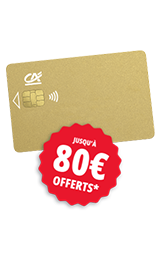 Jusqu'à 80€ offerts