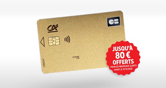 Carte bancaire premium : jusqu'à 80e offerts pour les nouveaux clients avant el 31/12/2025