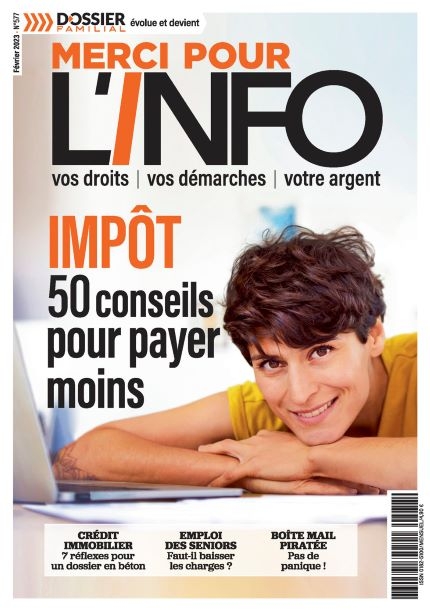 Visuel avec couverture du magazine Merci pour l'info